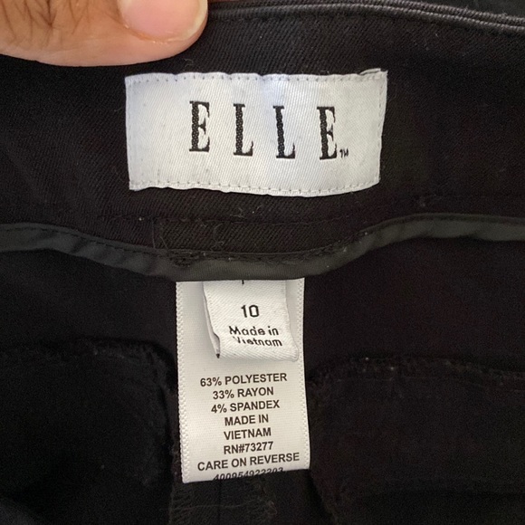 ELLE Women's Dress Pants Size 10 Black Pockets Zip Closure Like New - Picture 2 of 8